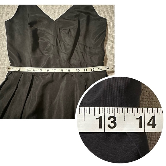 ISAAC MIZRAHI Silk Black Party Dress Semi-Formal Tulle Lined Pleats Women’s 4 - Picture 15 of 16